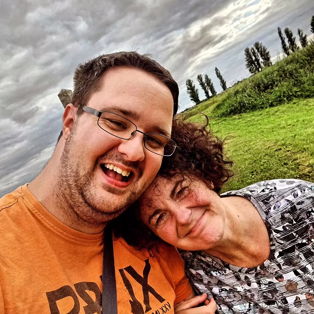 Enjoying our daily dog walk