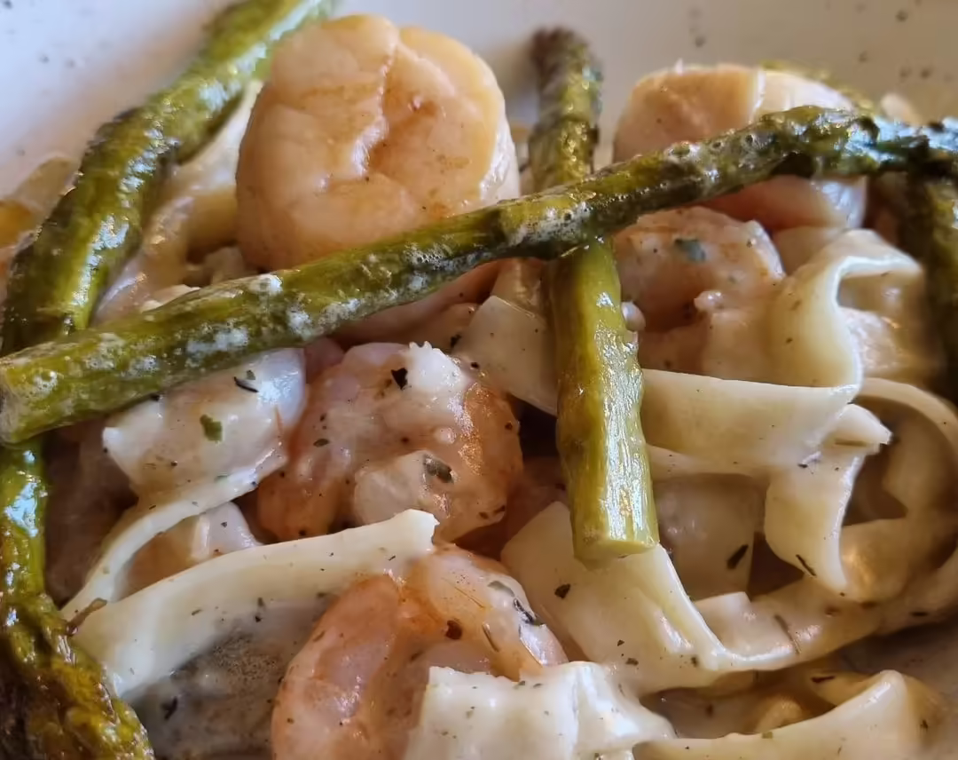 Seafood tagliatelle at The Ballhouse Boston.